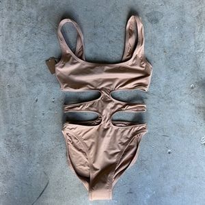 SKIMS Swim Ochre Tan Monokini Size XS - NWT!